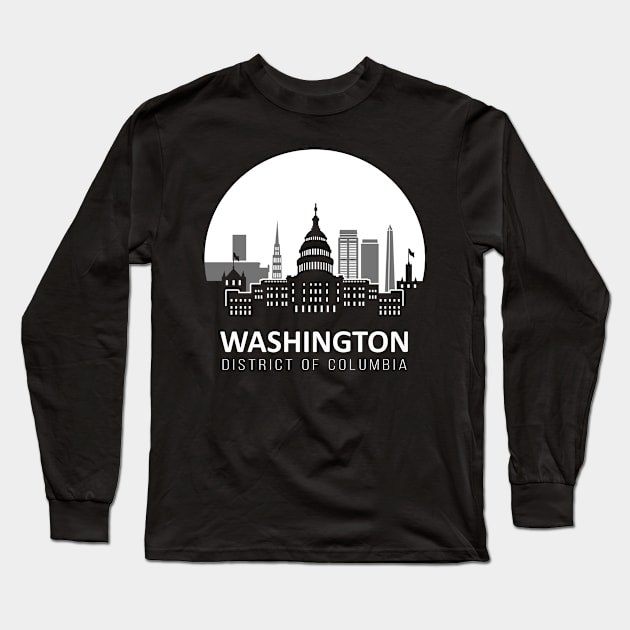 Washington D.C. Long Sleeve T-Shirt by ThyShirtProject - Affiliate